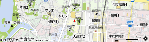 愛知県津島市中野町12周辺の地図