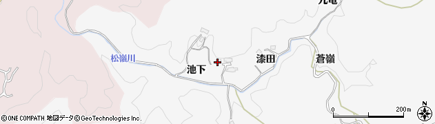 愛知県豊田市松嶺町池下周辺の地図
