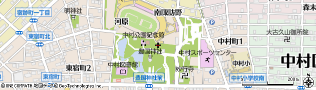 愛知県名古屋市中村区中村町周辺の地図