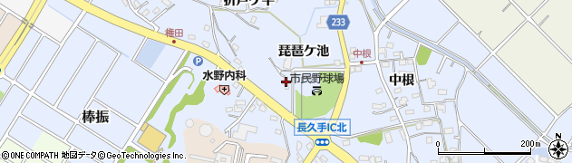 愛知県長久手市岩作琵琶ケ池42周辺の地図
