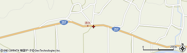 愛知県設楽町（北設楽郡）西納庫（狭場）周辺の地図