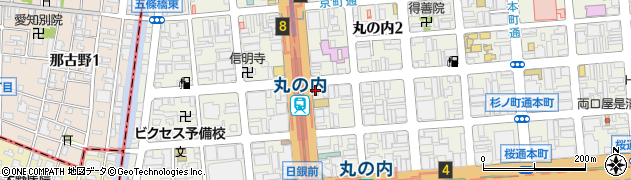 名古屋市役所交通局　地下鉄鶴舞線丸の内駅周辺の地図