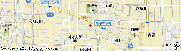 愛知県津島市神守町下町29周辺の地図