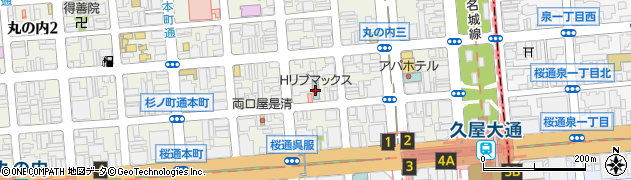 天然温泉ホテルリブマックスＰＲＥＭＩＵＭ名古屋丸の内周辺の地図