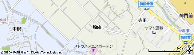 愛知県長久手市前熊（原山）周辺の地図
