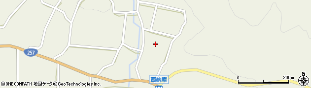愛知県設楽町（北設楽郡）西納庫（吉原）周辺の地図