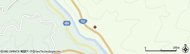 国道１５３号線周辺の地図