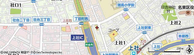 愛知県名古屋市名東区上社1丁目402周辺の地図