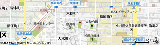 大秋八幡社周辺の地図