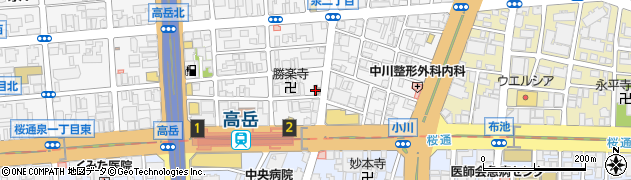 名古屋高岳郵便局周辺の地図