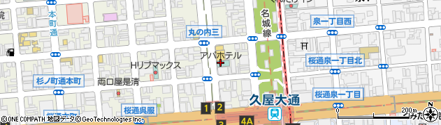アパホテル名古屋栄北周辺の地図