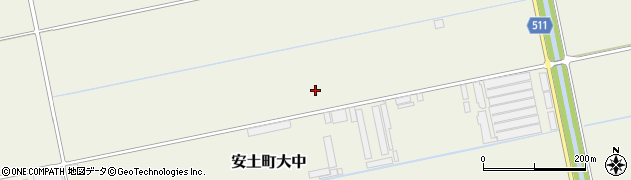 滋賀県近江八幡市安土町大中周辺の地図