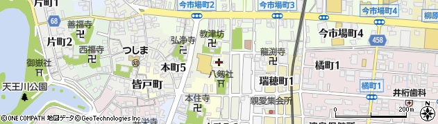 愛知県津島市中野町3周辺の地図