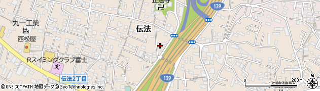 静岡県富士市伝法2421周辺の地図