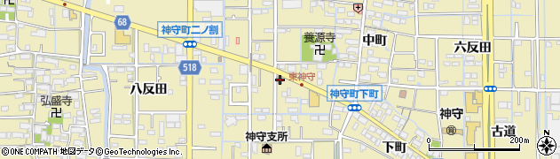 愛知県津島市神守町下町1周辺の地図