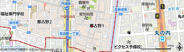 愛知県名古屋市西区那古野1丁目周辺の地図