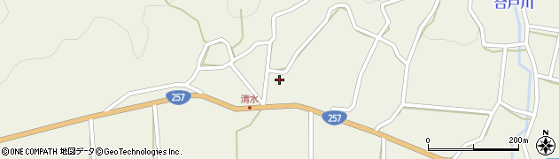 愛知県北設楽郡設楽町西納庫戸ノ貝津周辺の地図