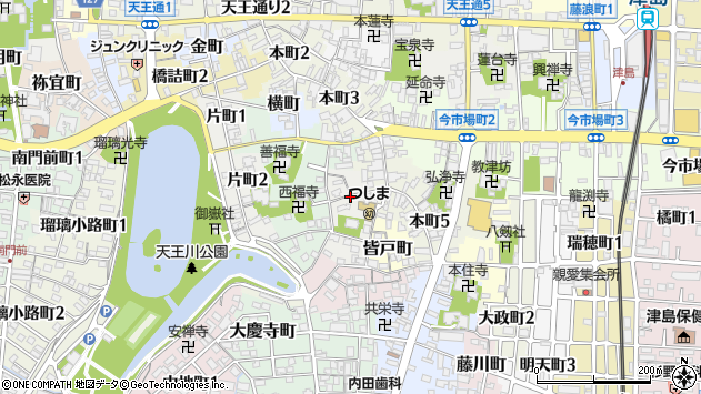 〒496-0843 愛知県津島市舟戸町の地図