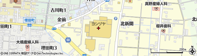 愛知銀行イッツボナンザシティヨシヅヤ津島本店 ＡＴＭ周辺の地図
