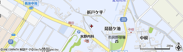 愛知県長久手市岩作琵琶ケ池41周辺の地図