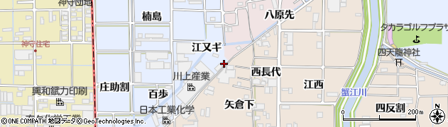 愛知県あま市乙之子八原先周辺の地図