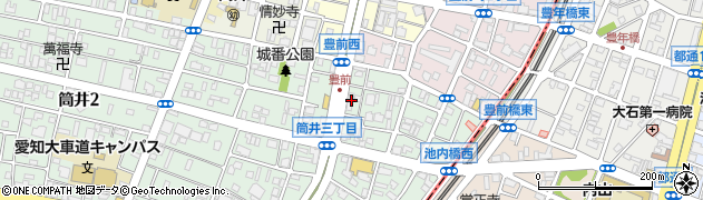 愛知県名古屋市東区筒井3丁目9周辺の地図