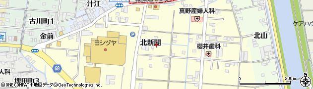 愛知県津島市津島（北新開）周辺の地図