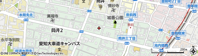 愛知県名古屋市東区筒井3丁目2-9周辺の地図