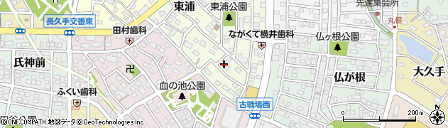 愛知県長久手市東浦1117周辺の地図