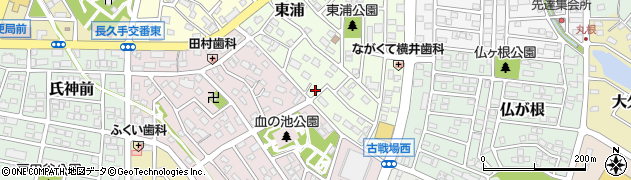 愛知県長久手市東浦1312周辺の地図