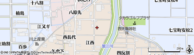 愛知県あま市七宝町下田（江西）周辺の地図