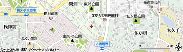 愛知県長久手市東浦1102周辺の地図