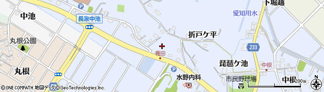 愛知県長久手市岩作（権田）周辺の地図
