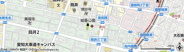 愛知県名古屋市東区筒井3丁目1-24周辺の地図