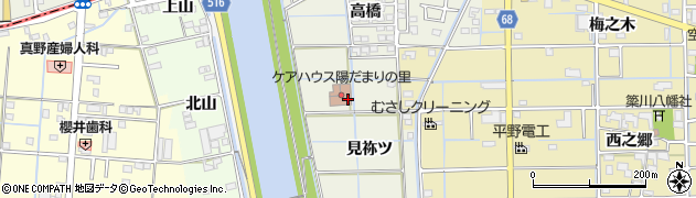 愛知県津島市下切町（見祢ツ）周辺の地図