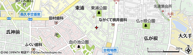 愛知県長久手市東浦1307周辺の地図