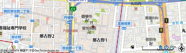 愛知県名古屋市西区那古野1丁目20-37周辺の地図