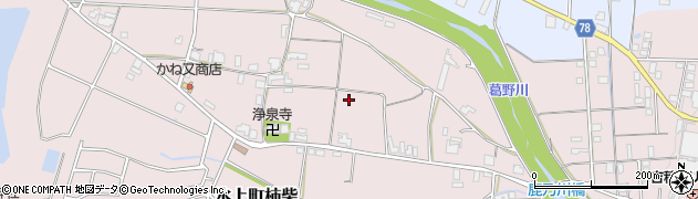 兵庫県丹波市氷上町柿柴周辺の地図