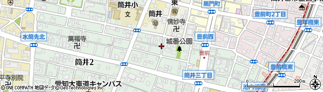 愛知県名古屋市東区筒井3丁目1周辺の地図