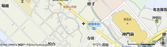 愛知県長久手市前熊寺田96周辺の地図