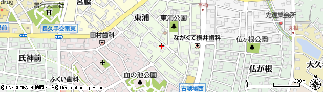愛知県長久手市東浦1305周辺の地図