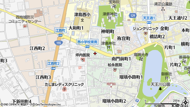 〒496-0857 愛知県津島市南門前町の地図