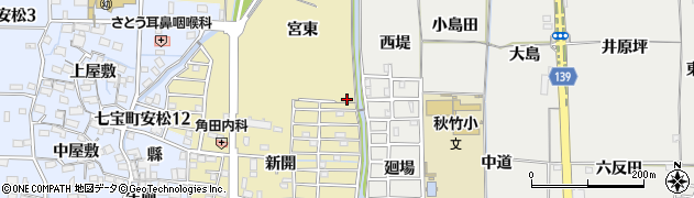 愛知県あま市七宝町遠島（宮東）周辺の地図
