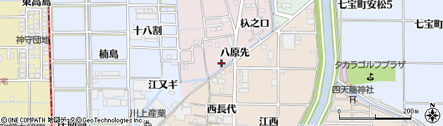 愛知県あま市小橋方（八原先）周辺の地図