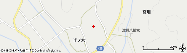愛知県設楽町（北設楽郡）津具（中大名地）周辺の地図