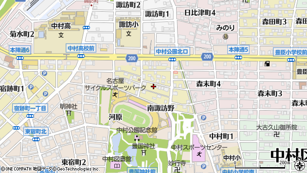 〒453-0051 愛知県名古屋市中村区豊幡町の地図
