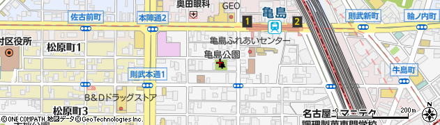 亀島公園周辺の地図