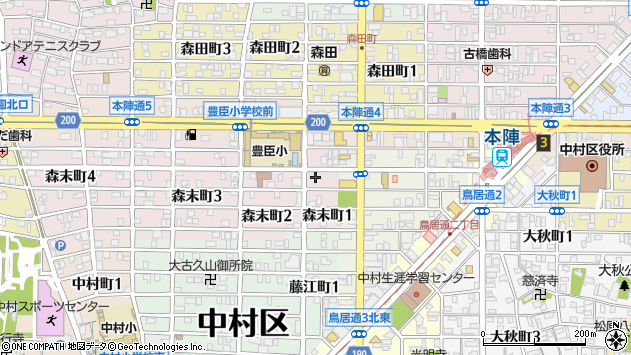〒453-0052 愛知県名古屋市中村区森末町の地図