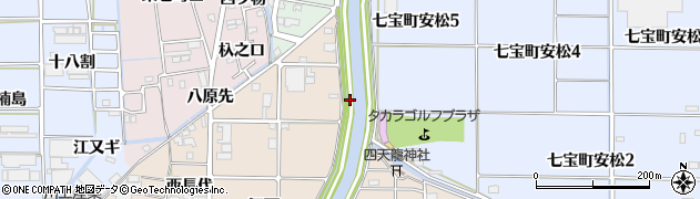 愛知県あま市七宝町下田（八反割）周辺の地図