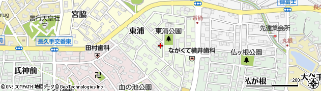 愛知県長久手市東浦1711周辺の地図